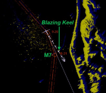 Figure 6: Section of radar display at 0415